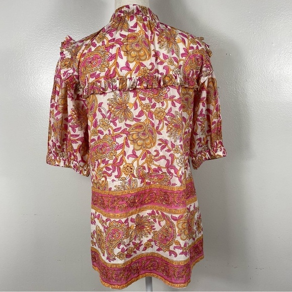 LOLA Australia ruffle paisley blouse - Picture 3 of 11